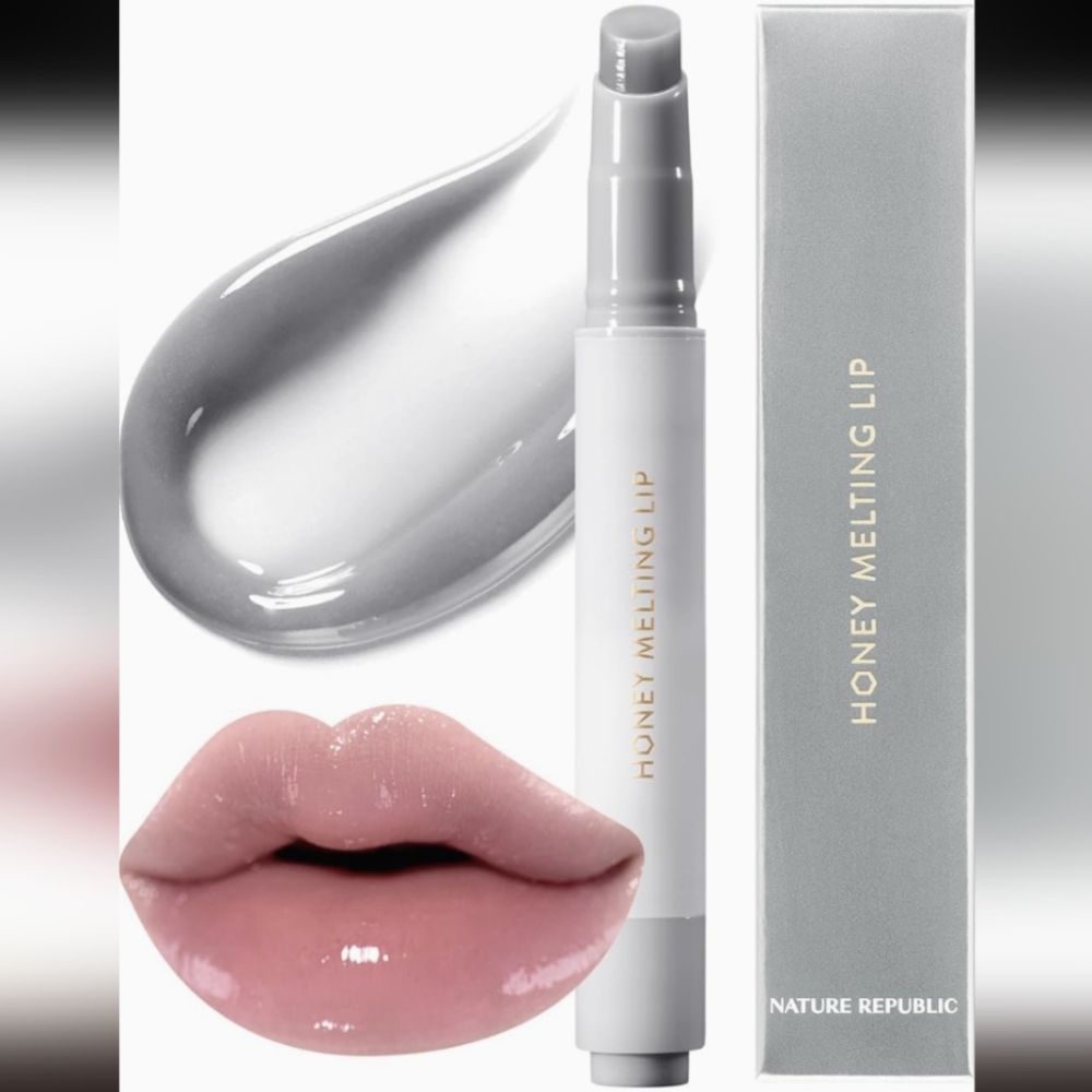 Nature Republic Honey Melting Lip - Gray🩶#12 Mood Plumping Lip Balm Gloss